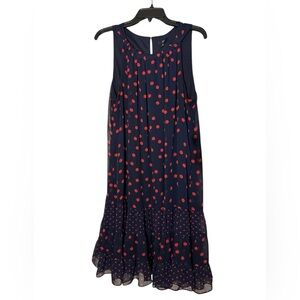 JBS Navy Blue Sleeveless Dress with Red Polka Dots Size 16W – Like New
